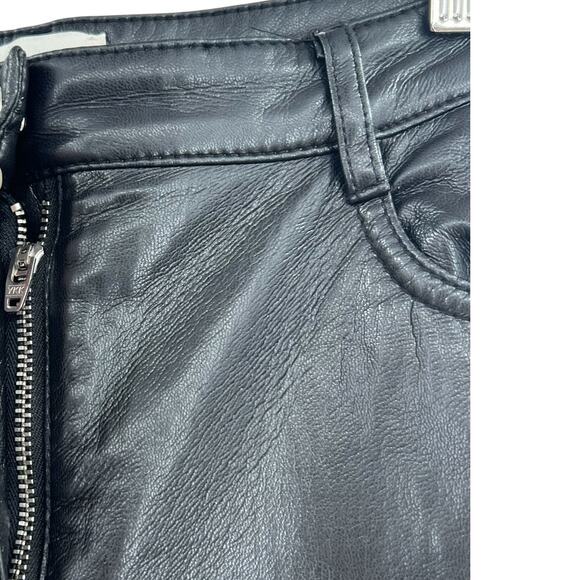 Aritzia Wilfred The Melina Pant Faux Vegan Leather High Waist Black Size 0 - Picture 5 of 13